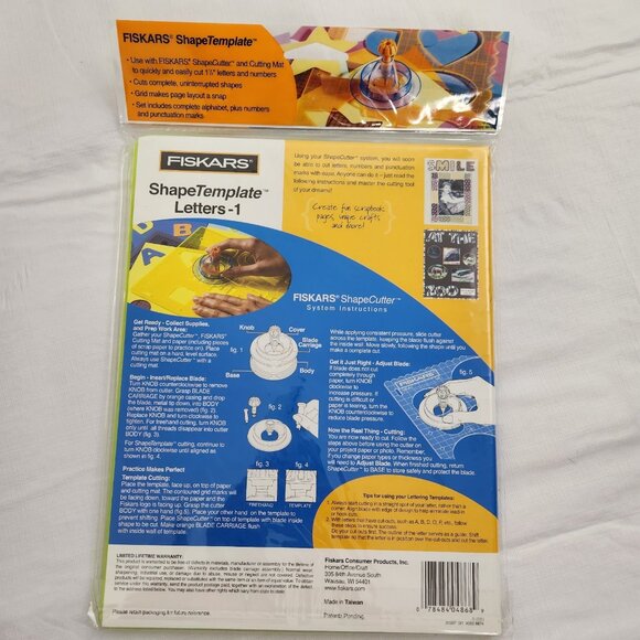 Fiskars Shape Template Plastic Yellow Letters - 1 Three Pieces - Picture 5 of 5